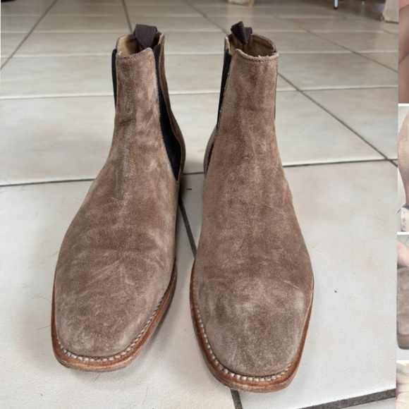 John Varvatos Brown Suede Chelsea Boots in 10.5 main image 6